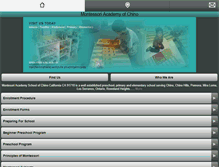 Tablet Screenshot of montessoriacademyofchino.com